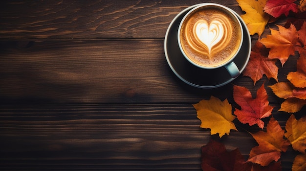 Beautiful Hot Cup of Coffee on a Table with Copy Space AI Generated