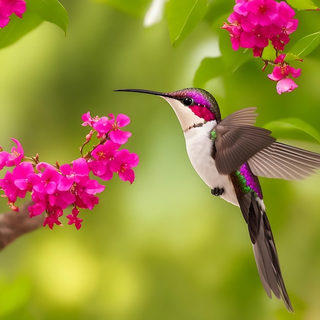 Beautiful Hummingbird tropical bird Hummingbird sitting in a tree