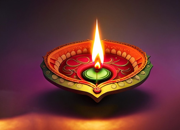 beautiful illuminating Diya background