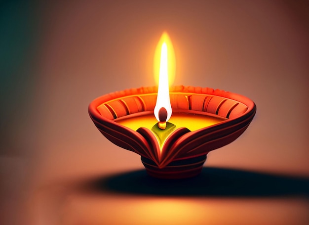 beautiful illuminating Diya background