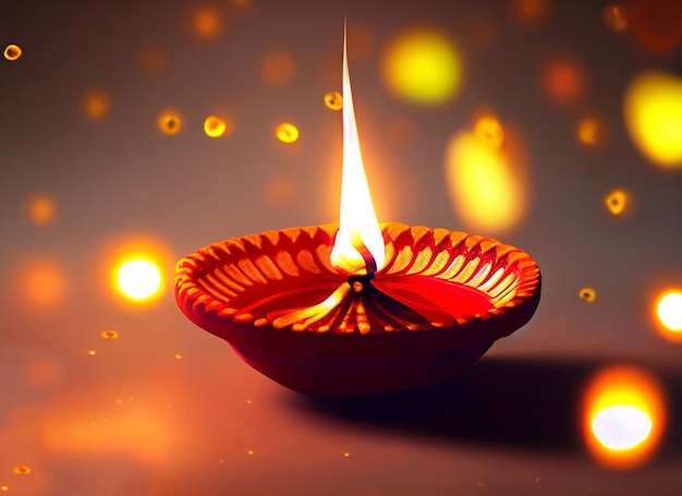 beautiful illuminating Diya background