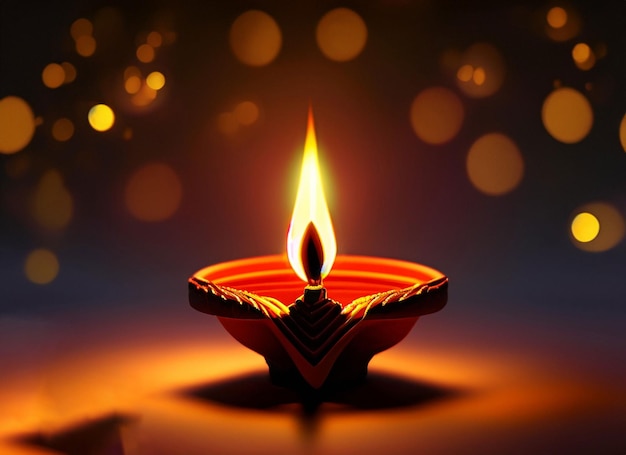 beautiful illuminating Diya background