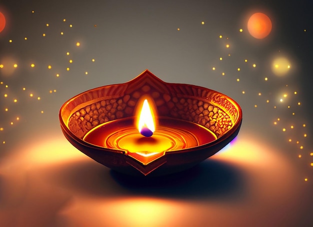 beautiful illuminating Diya background