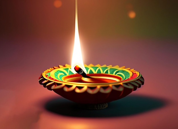 beautiful illuminating Diya background