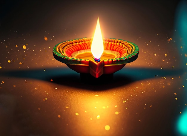 beautiful illuminating Diya background