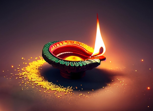 beautiful illuminating Diya background