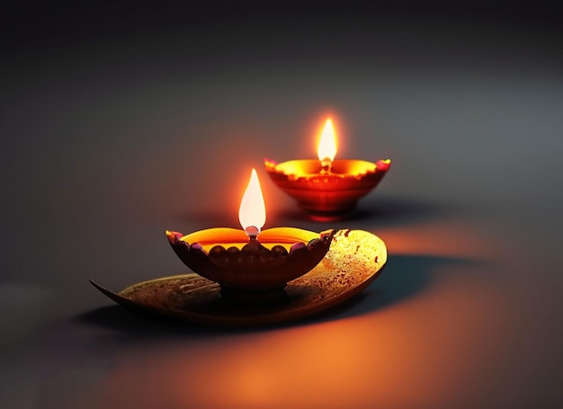 beautiful illuminating Diya background