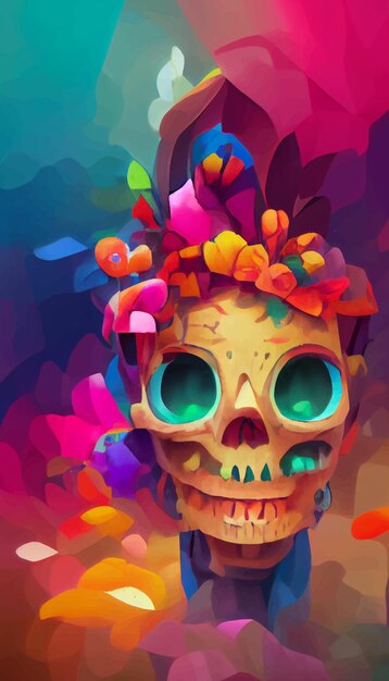 Beautiful illustration of the Day of the Dead typical altar of the day of the dead Remembrance Day