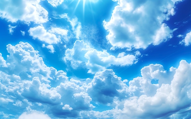 Beautiful image of white clouds on blue sky