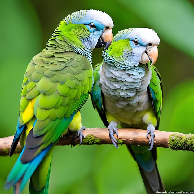 Beautiful Images of Quaker Parrots Handheld Closeup Shots