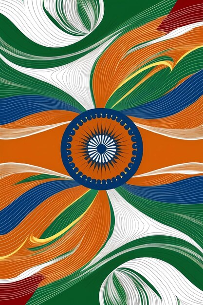 Photo beautiful indian flag background for your design needs