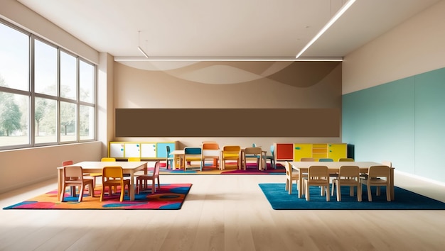 Beautiful interior design of kindergarten