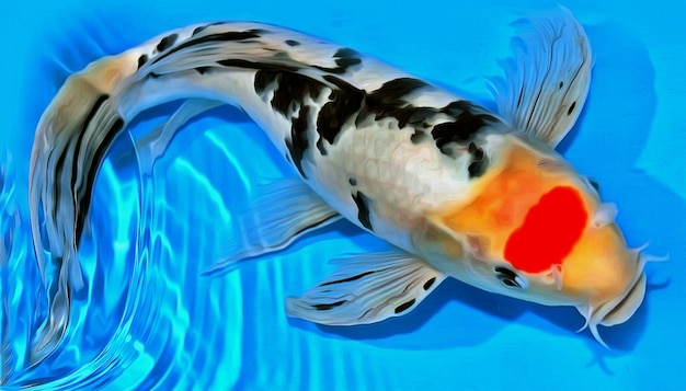 Beautiful Japanese fish carp kui