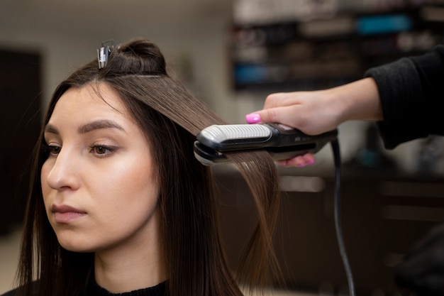 Beautiful keratin treated hair