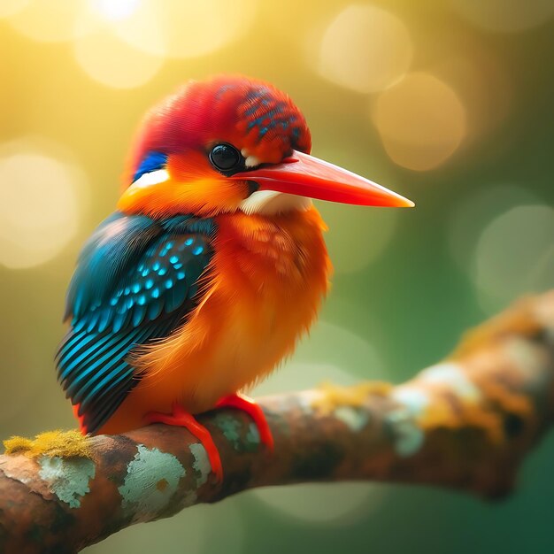 A beautiful kingfisher catching fish