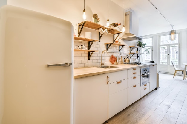 Beautiful kitchen in modern apartment