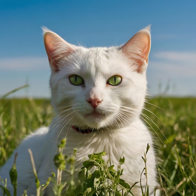 Beautiful kitten with natural background generated ai