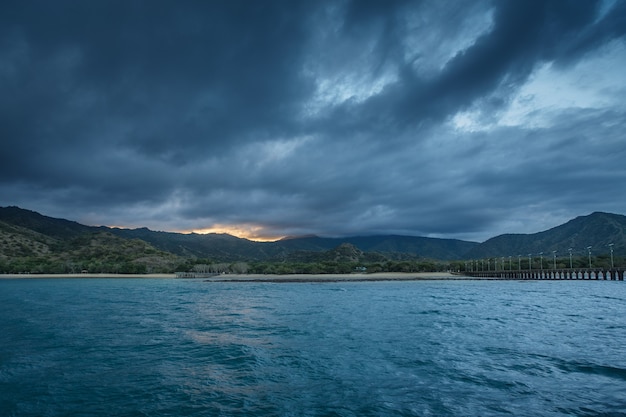 Beautiful komodo island inside of national park in indonesia