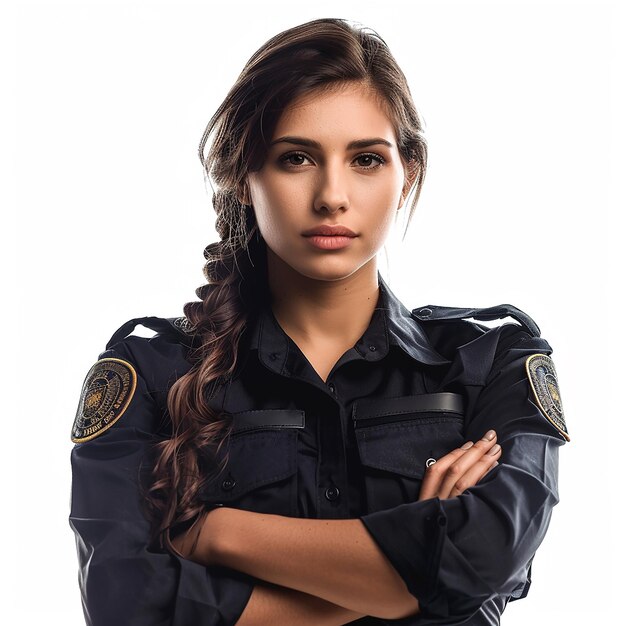 Photo beautiful lady security women on isolated