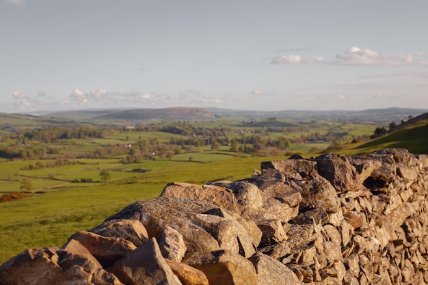 Beautiful landscape of England at sunset