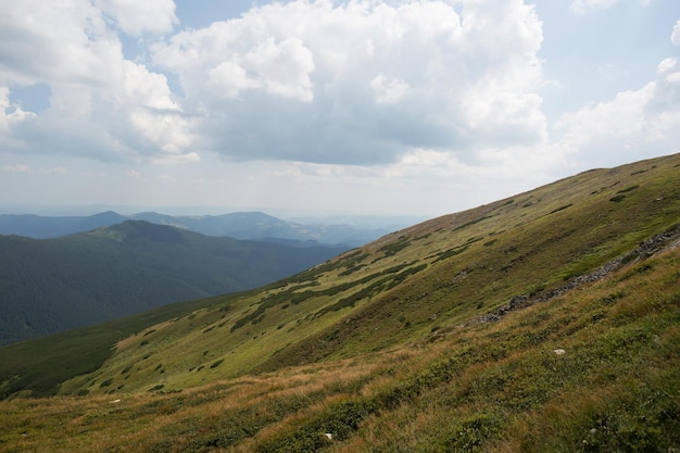 Beautiful landscape of green mountains Travel outdoors