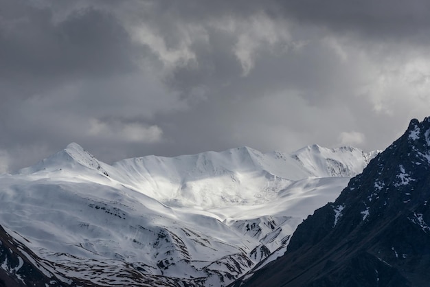 Beautiful landscape of high mountains in Georgia