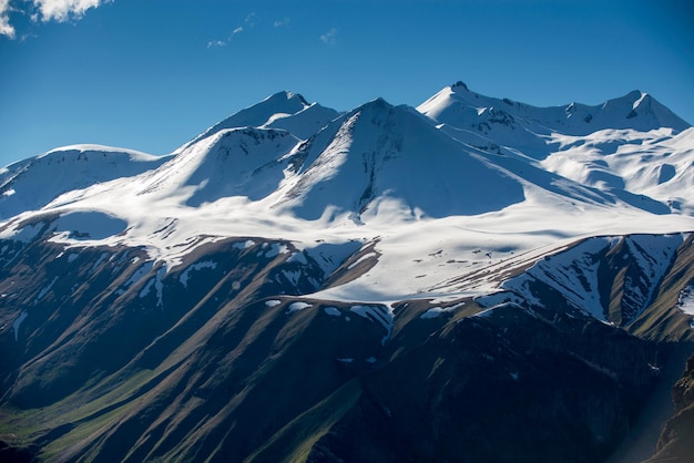 Beautiful landscape of high mountains in Georgia