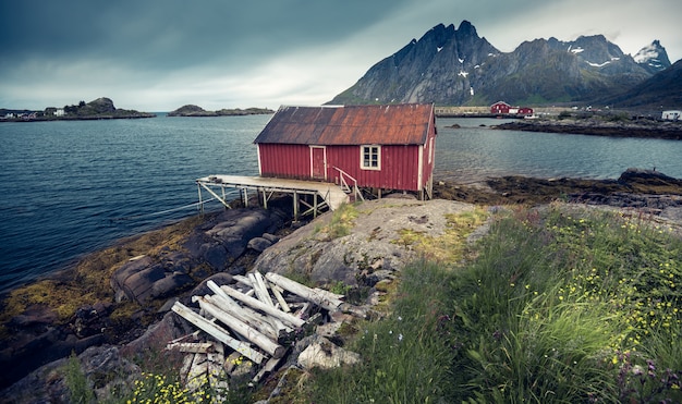 Beautiful landscape in Lofoten island, Norway 