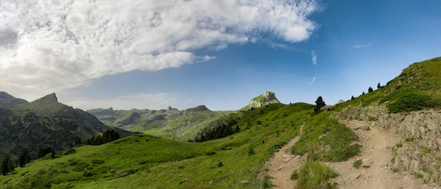 Beautiful landscape of Pyrenees mountains