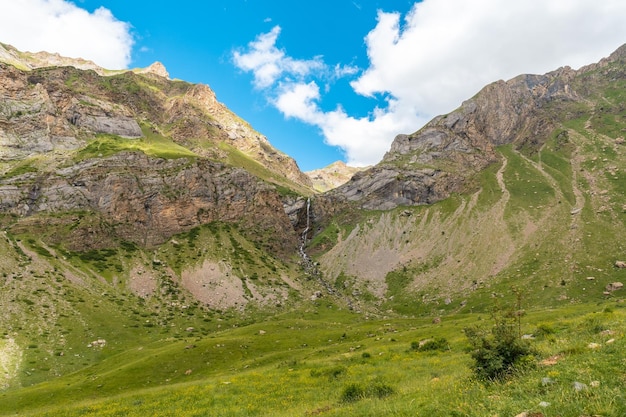 Beautiful landscape in the Ripera valley in summer Pyrenees Mountains in summer