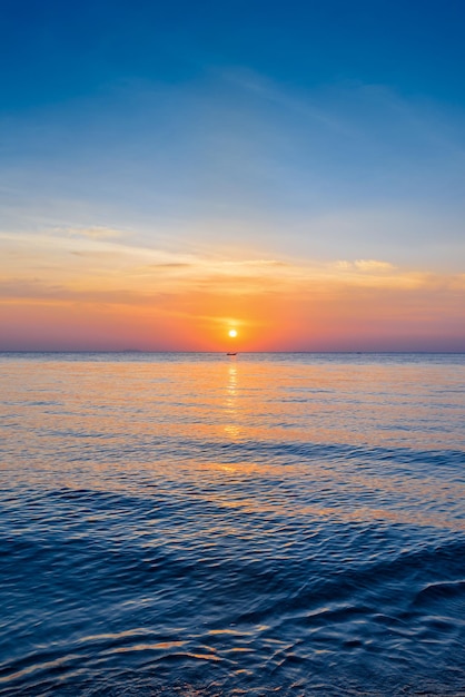 Beautiful landscape of sea and sky at sunrise