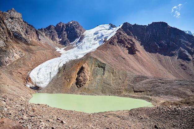 Beautiful landscape of snowy mountains