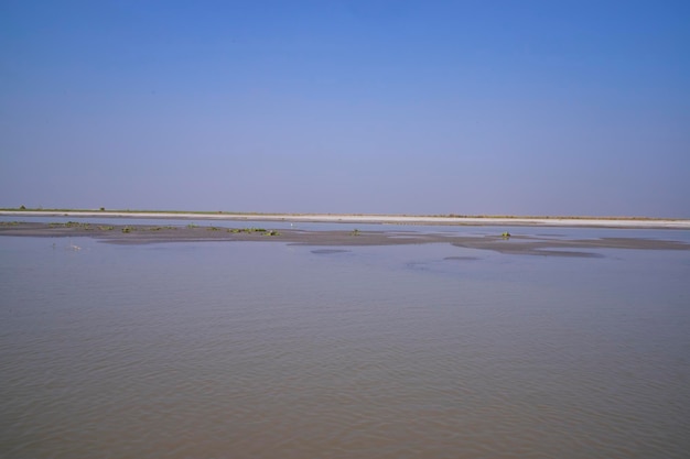 Beautiful landscape view of Padma river or Island in Bangladesh