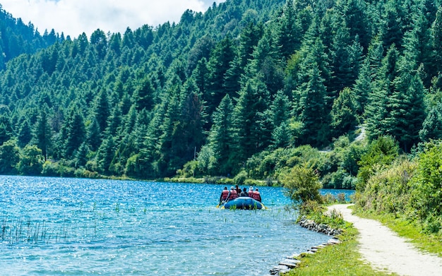 Beautiful landscape view of Rara lake at Mugu, Nepal.