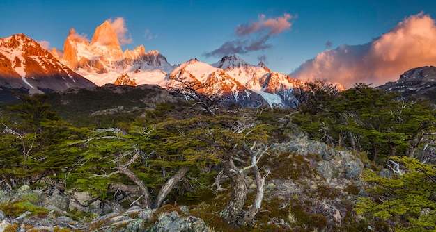 Beautiful landscape with Fitz Roy Patagonia Argentina