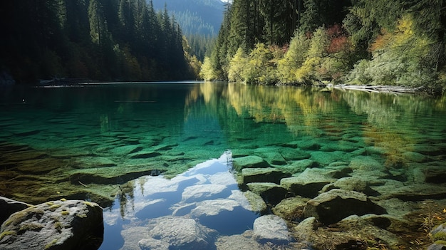 A beautiful landscape with trees and sky in the background