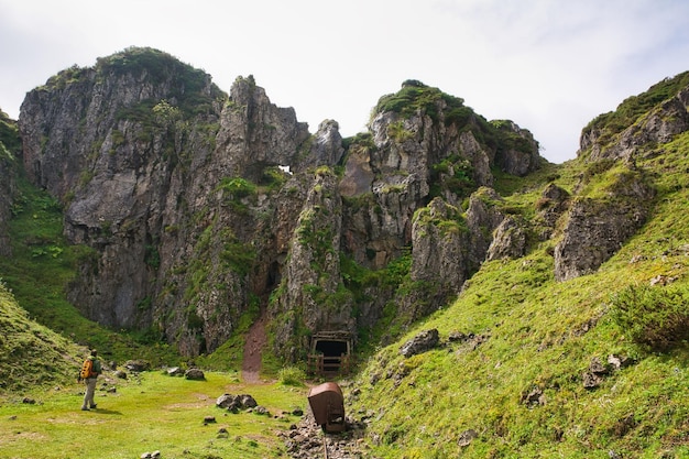 beautiful landscapes of the lakes of covadonga in asturias picos de europa