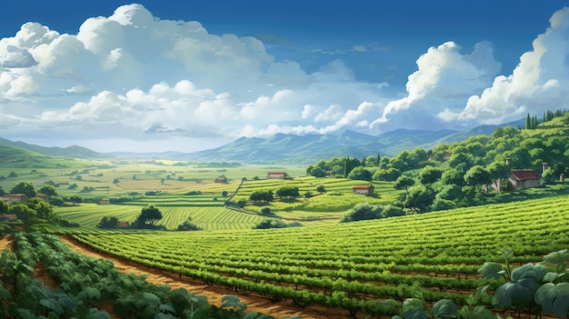 A beautiful and large agricultural plantation