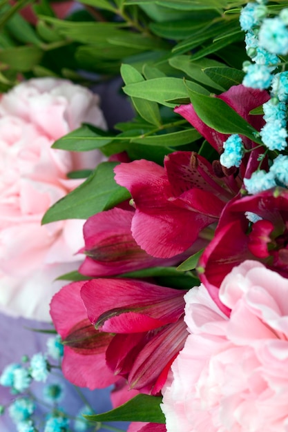 A beautiful large bouquet with multicolored flowers