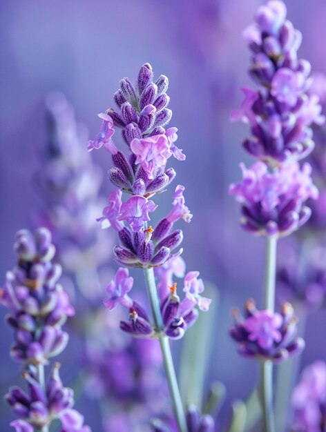 Beautiful Lavender Blooms in Soft Purple Hues Aromatherapy and Nature