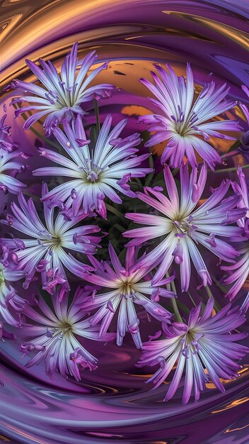 Beautiful lavender flowers on color background