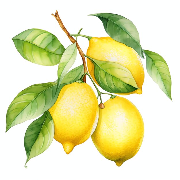 beautiful Lemon yellow cute clipart illustration