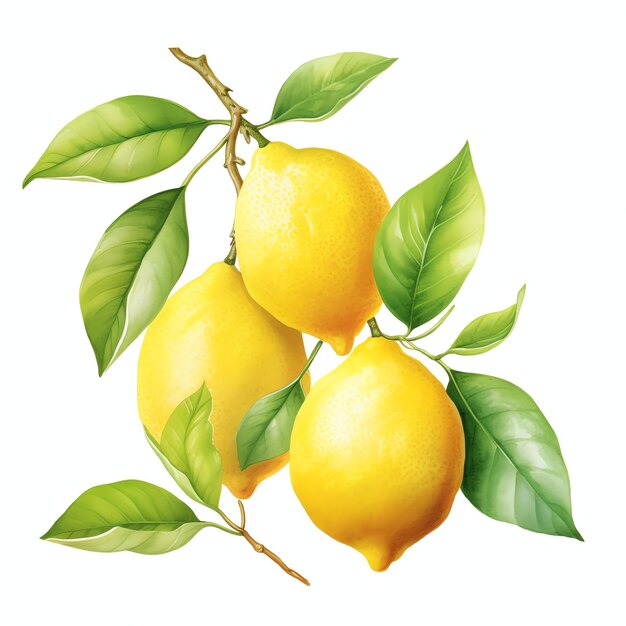 beautiful Lemon yellow farmhouse clipart illustration