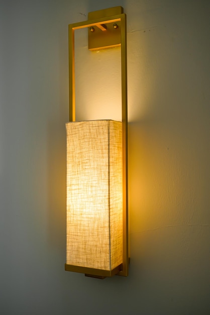 Beautiful light lamp hanging on wall