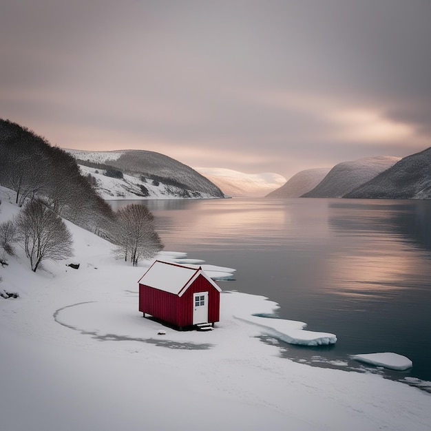 Beautiful Lofoten in Winter Norway