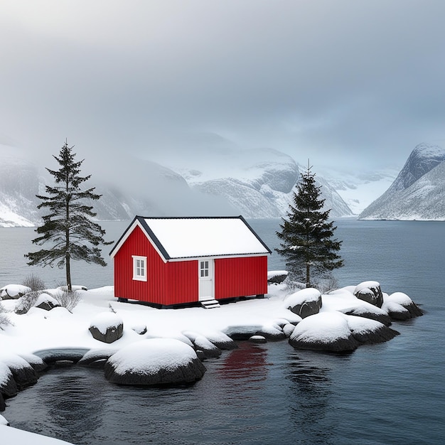 Beautiful Lofoten in Winter Norway