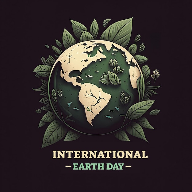 Beautiful logo of international earth day