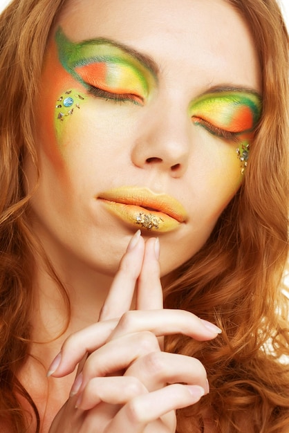 Beautiful look bright make up