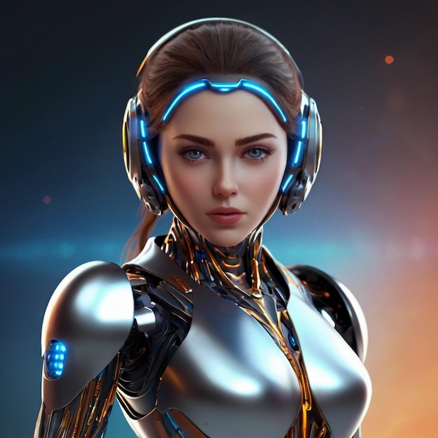 a beautiful looking woman dressed as a robot