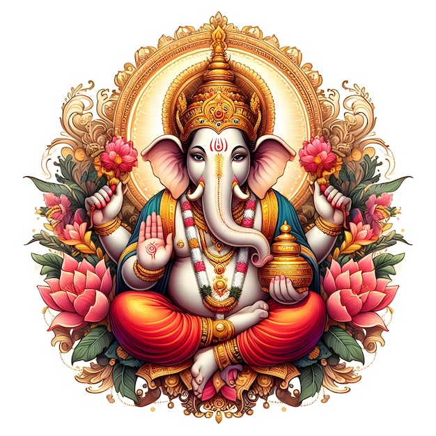 Beautiful Lord Ganesh Chaturthi or Vinayaka Chaturthi popular Hindu festival lord ganesha